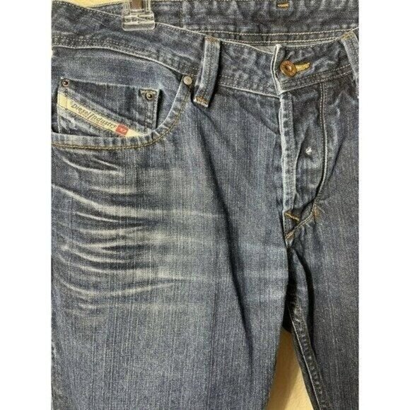 Diesel Jeans Men's W32 L32 Larkee ORUS7 Straight Buttonfly Relaxed Fit Dark Wash - Picture 3 of 9